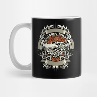 Make A Deal With Death Skeleton Hand Shake Mug